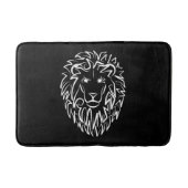 Zwarte en witte tribale lion badmat (Voorkant)