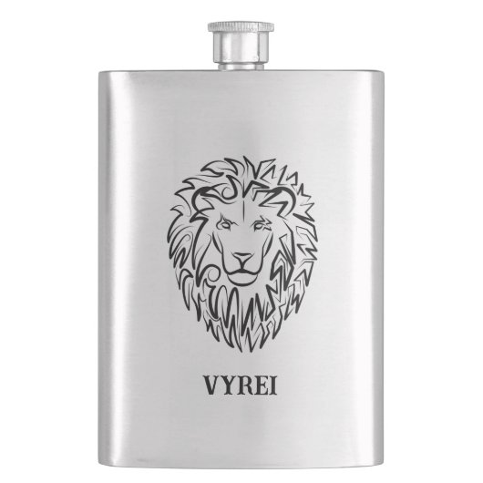 Zwarte en witte tribale lion flacon (Voorkant)