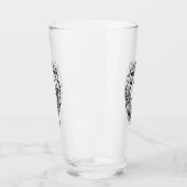 Zwarte en witte tribale lion glas (Links)