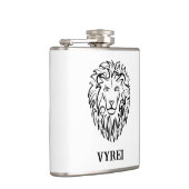 Zwarte en witte tribale lion heupfles (Rechts)