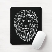 Zwarte en witte tribale lion muismat (Met muis)