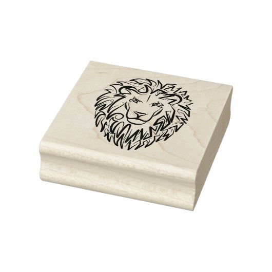 Zwarte en witte tribale lion rubberstempel (Stempel)