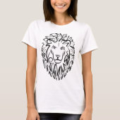 Zwarte en witte tribale lion t-shirt (Voorkant)