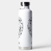 Zwarte en witte tribale lion waterfles (Rechts)