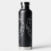 Zwarte en witte tribale lion waterfles (Rechts)