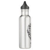 Zwarte en witte tribale lion waterfles  (Links)
