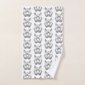 Zwarte en Witte Tribale Lynx Bad Handdoek (Handdoek)
