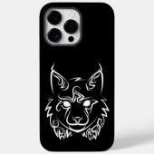Zwarte en Witte Tribale Lynx Case-Mate iPhone Case (Achterkant)