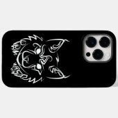 Zwarte en Witte Tribale Lynx Case-Mate iPhone Case (Achterkant (horizontaal))