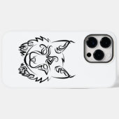 Zwarte en Witte Tribale Lynx Case-Mate iPhone Case (Achterkant (horizontaal))