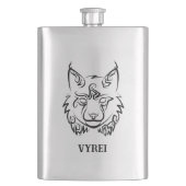 Zwarte en Witte Tribale Lynx Flacon (Voorkant)