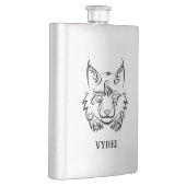 Zwarte en Witte Tribale Lynx Flacon (Rechts)