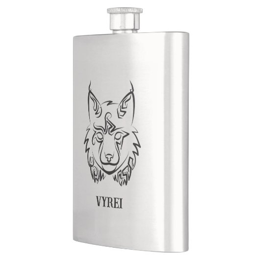 Zwarte en Witte Tribale Lynx Flacon (Links)