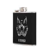 Zwarte en Witte Tribale Lynx Heupfles (Links)