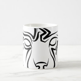 Zwarte en Witte Tribale Lynx Koffiemok