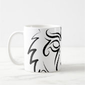 Zwarte en Witte Tribale Lynx Koffiemok (Links)