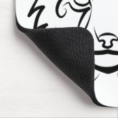 Zwarte en Witte Tribale Lynx Muismat (Hoek)