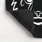 Zwarte en Witte Tribale Lynx Muismat (Hoek)