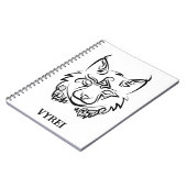 Zwarte en Witte Tribale Lynx Notitieboek (Linkerzijde)