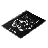 Zwarte en Witte Tribale Lynx Notitieboek (Linkerzijde)