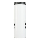 Zwarte en Witte Tribale Lynx Thermosbeker (Achterkant)