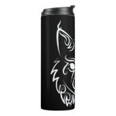 Zwarte en Witte Tribale Lynx Thermosbeker (Gedraaid links)