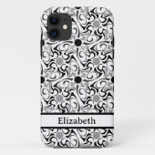 Zwarte en witte tribale rice Graannaam Case-Mate iPhone Case (Achterkant)