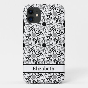 Zwarte en witte tribale rice Graannaam Case-Mate iPhone Case