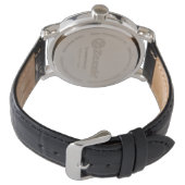 Zwarte en witte tribale schildpad horloge (Achterkant)