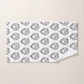 Zwarte en witte tribale slang bad handdoek (Handdoek)