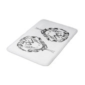 Zwarte en witte tribale slang badmat (Gekanteld)