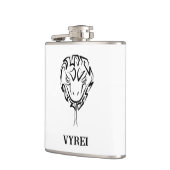 Zwarte en witte tribale slang heupfles (Links)