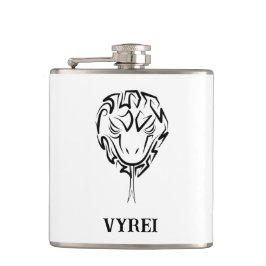 Zwarte en witte tribale slang heupfles