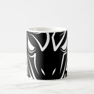 Zwarte en witte tribale slang koffiemok