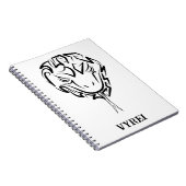 Zwarte en witte tribale slang notitieboek (Rechterzijde)