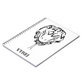 Zwarte en witte tribale slang notitieboek (Linkerzijde)