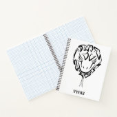 Zwarte en witte tribale slang notitieboek (Binnen)