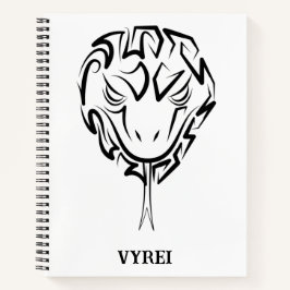 Zwarte en witte tribale slang notitieboek