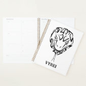 Zwarte en witte tribale slang planner (Display)