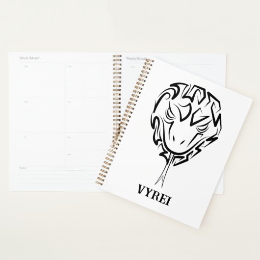 Zwarte en witte tribale slang planner (Display)