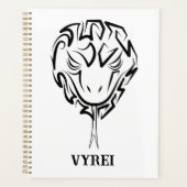 Zwarte en witte tribale slang planner (Voorkant)