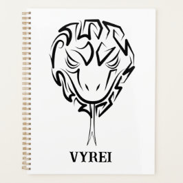 Zwarte en witte tribale slang planner