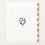 Zwarte en witte tribale slang planner (Achterkant)