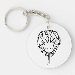 Zwarte en witte tribale slang sleutelhanger