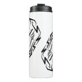Zwarte en witte tribale slang thermosbeker (Voorkant)