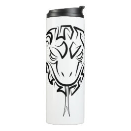 Zwarte en witte tribale slang thermosbeker