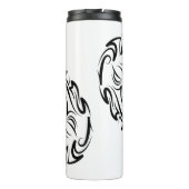 Zwarte en witte tribale slang thermosbeker (Achterkant)