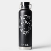 Zwarte en witte tribale slang waterfles (Achterkant)