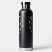Zwarte en witte tribale slang waterfles (Links)