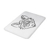 Zwarte en witte tribale vos badmat (Gekanteld)